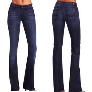 7FAM Dark Wash High Wast Bootcut Jeans 26